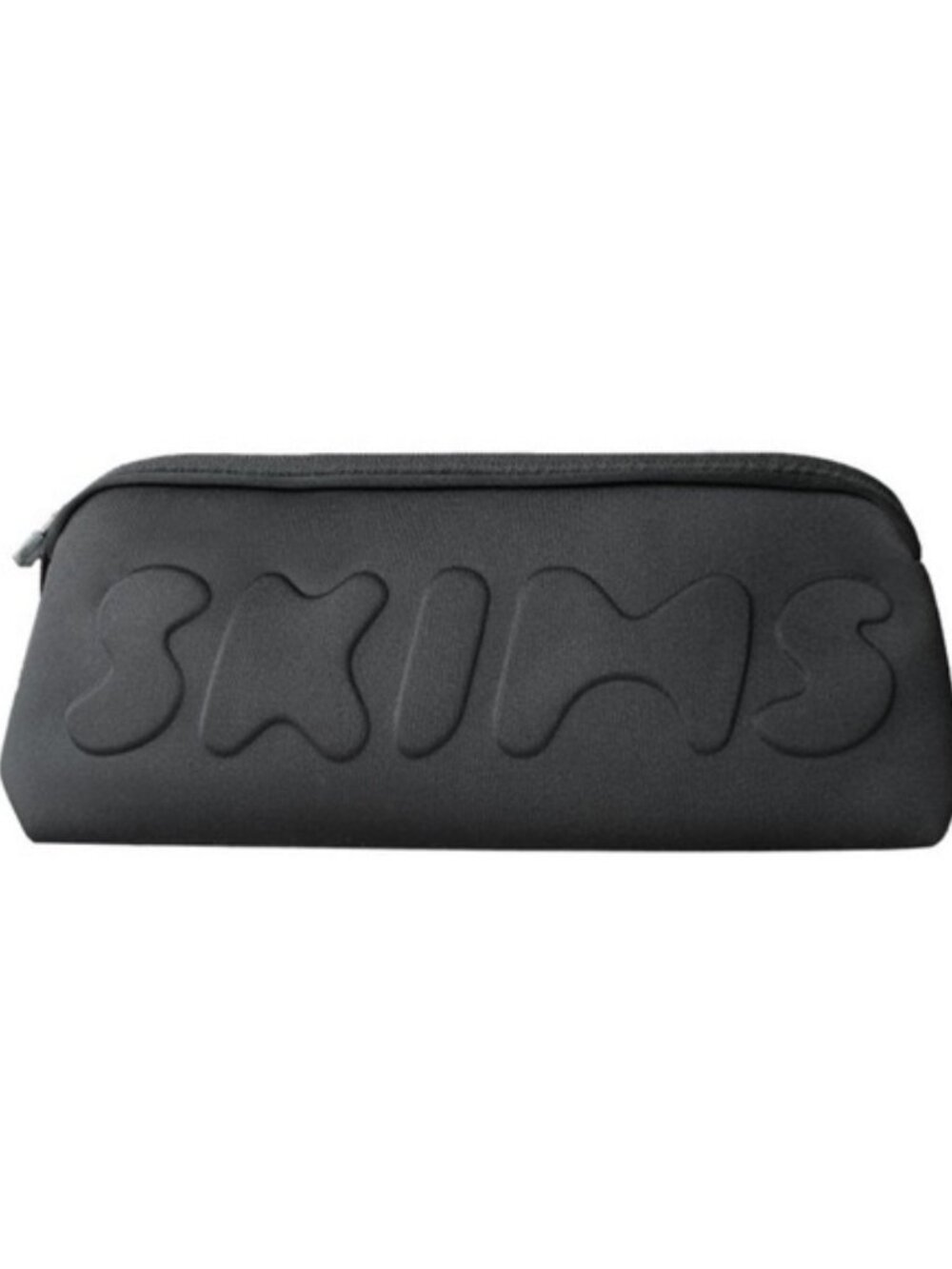 Skims Neoprene Embossed Pouch Clutch Travel Bag in Black